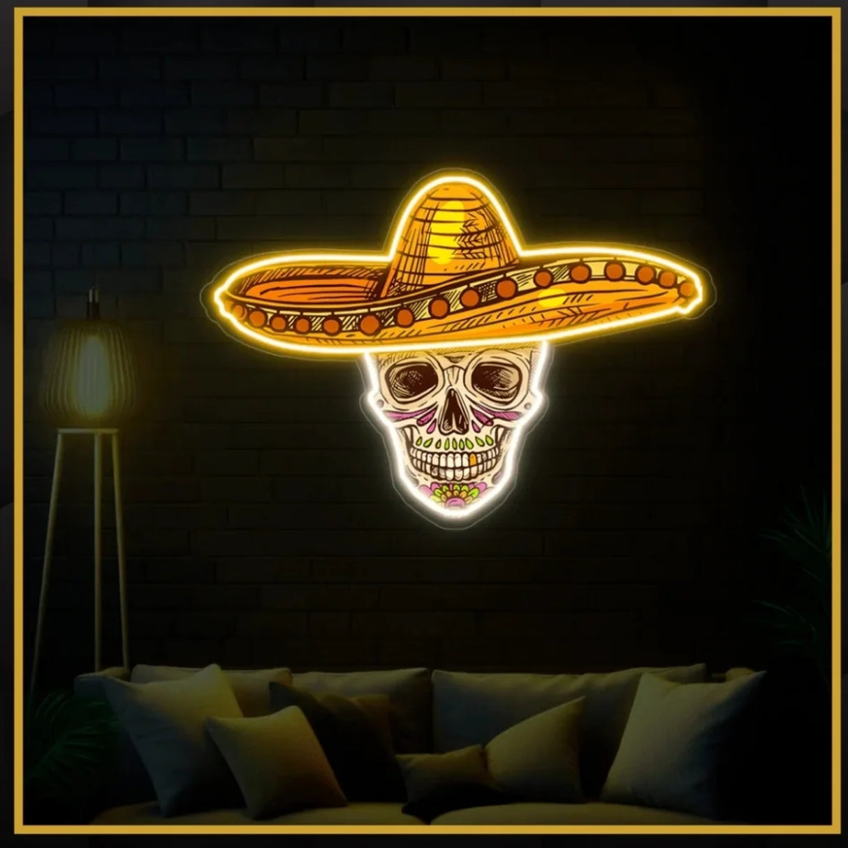 Mexican Calavera Skull UV Sign