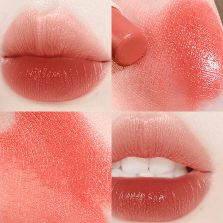 Lipstick Apricot Orange Square Rod Texture Is Clear And Moisturizing Colored And Waterproof