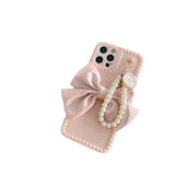 Bow Pearl Chain Phone Case Cover