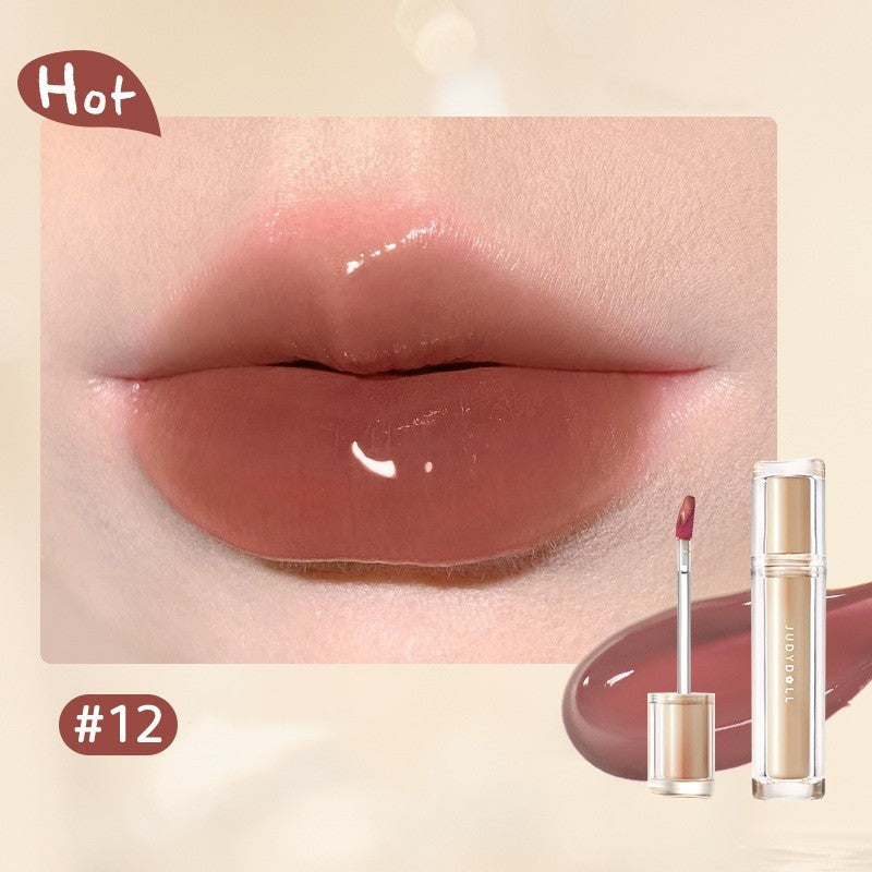 Iced Tea Mirror Lip Glaze Mirror Water Gloss Lip Gloss Glass Jelly Lip Brown Lipstick