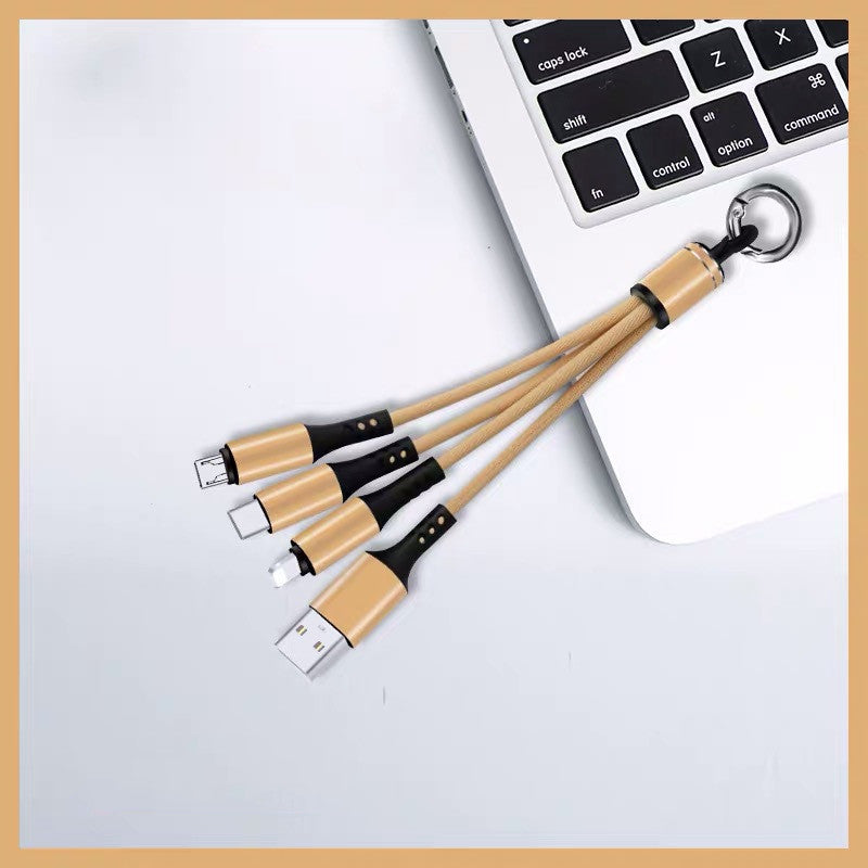 Weave a Drag Three Data Cable Android Three in One USB Data Cable Gift