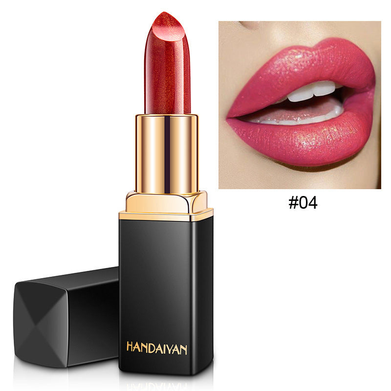 Pearlescent color change temperature change lipstick