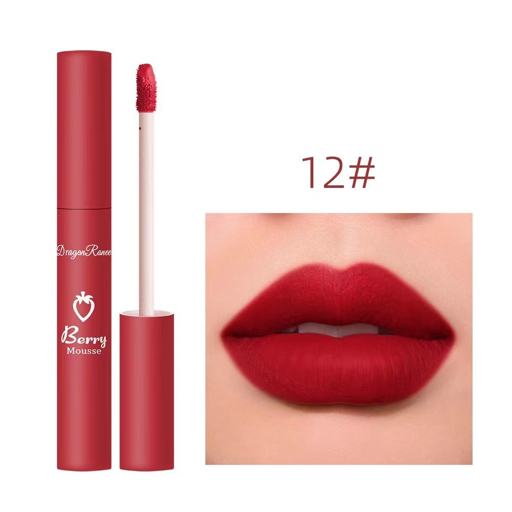 3 Strawberry Set Box Velvet Mist Matte Lip Glaze Lipstick