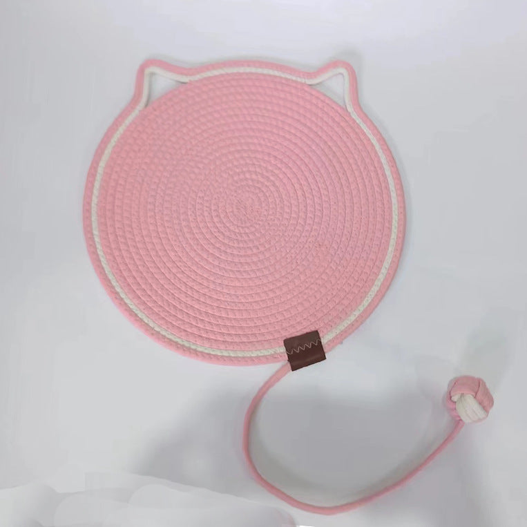 Woven Cotton Cord Cat Pets Scratching Pad Self-hi Ball Integrated Pet Products