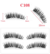 Double magnetic trimagnetic magnet false eyelash 24P full eye four sharpener magnetic eyelashes.