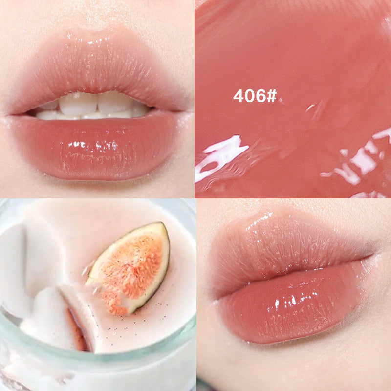 Ice-through Lip Glaze Moisturizing And Shiny Mirror Jelly Is Not Easy To Decolorize