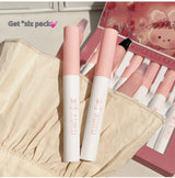 Matte Finish Velvet White Lip Mud Student Party Plain Face Six Pieces Lip Glaze Set