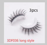 Reusable 3D Mink Lashes Natural False Eyelashes Self Adhesive Fake Glue Free Makeup Eyelash Extension Silk