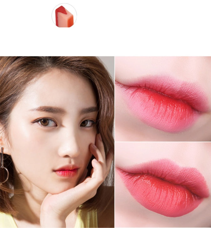 Three-dimensional two-color V-shaped lipstick