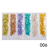 Nail Supplies, Diamond Glass Fragments, Gold And Silver Broken Glass Nails