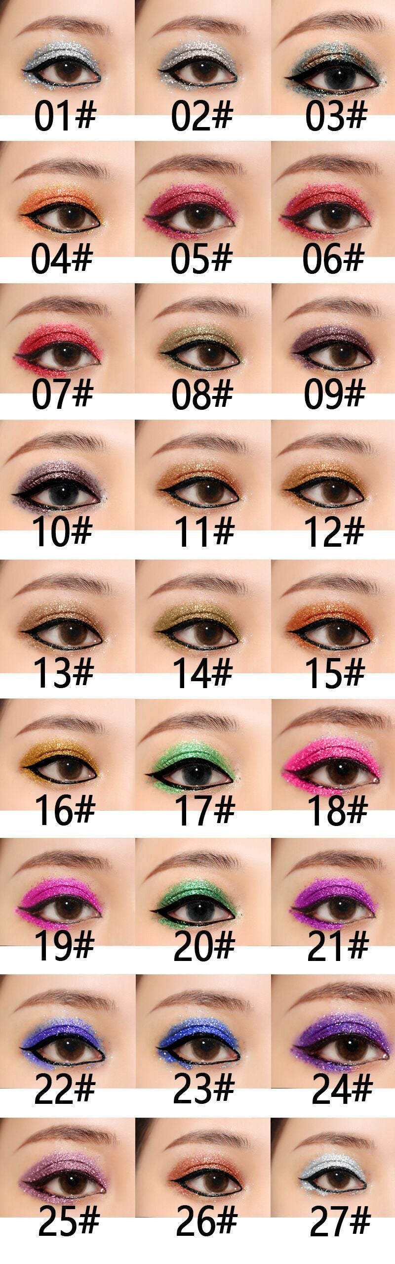 24 color glitter small eye shadow glitter powder