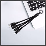 Weave a Drag Three Data Cable Android Three in One USB Data Cable Gift