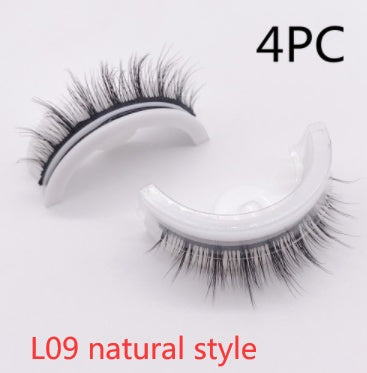 Reusable 3D Mink Lashes Natural False Eyelashes Self Adhesive Fake Glue Free Makeup Eyelash Extension Silk