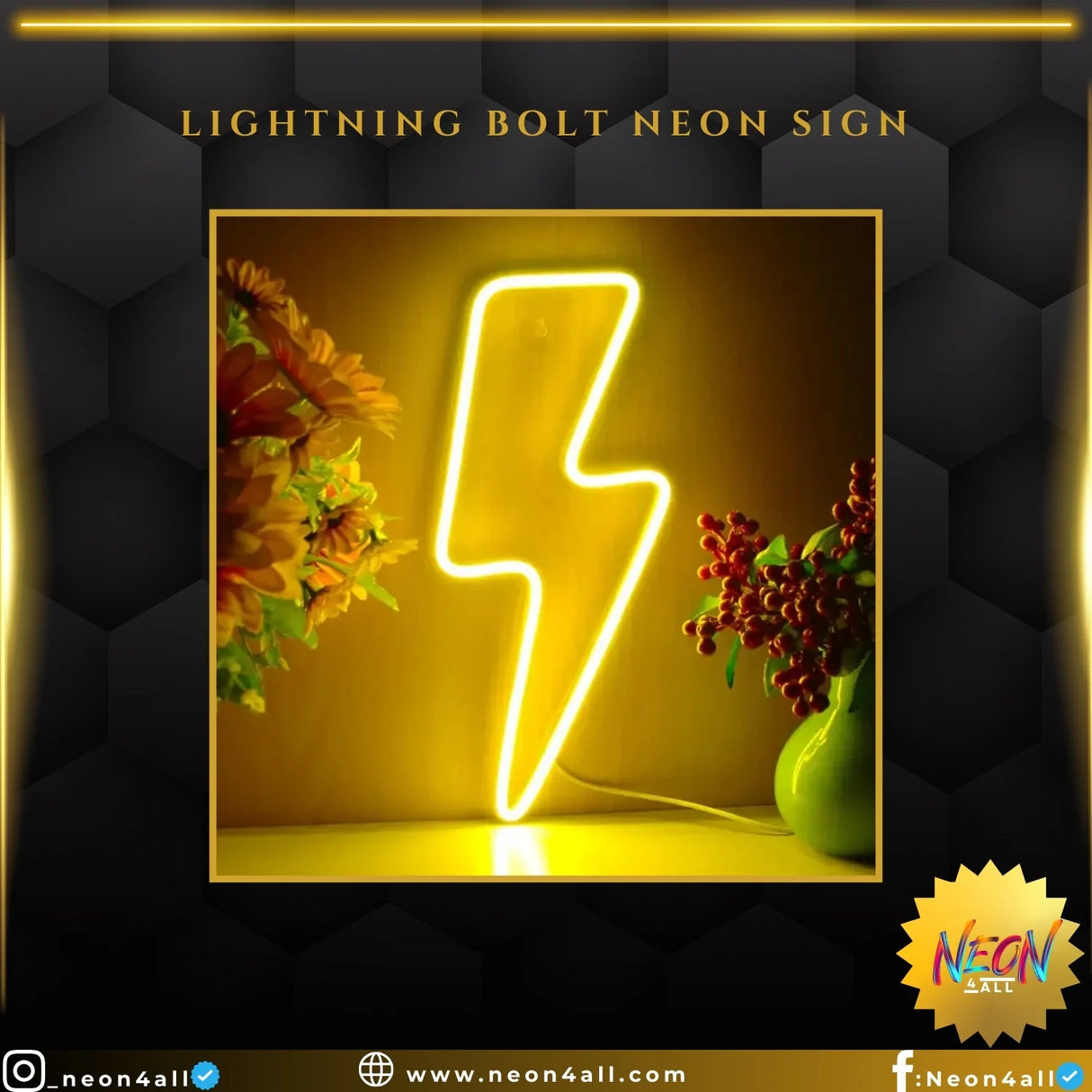 Lightning Bolt Neon Sign