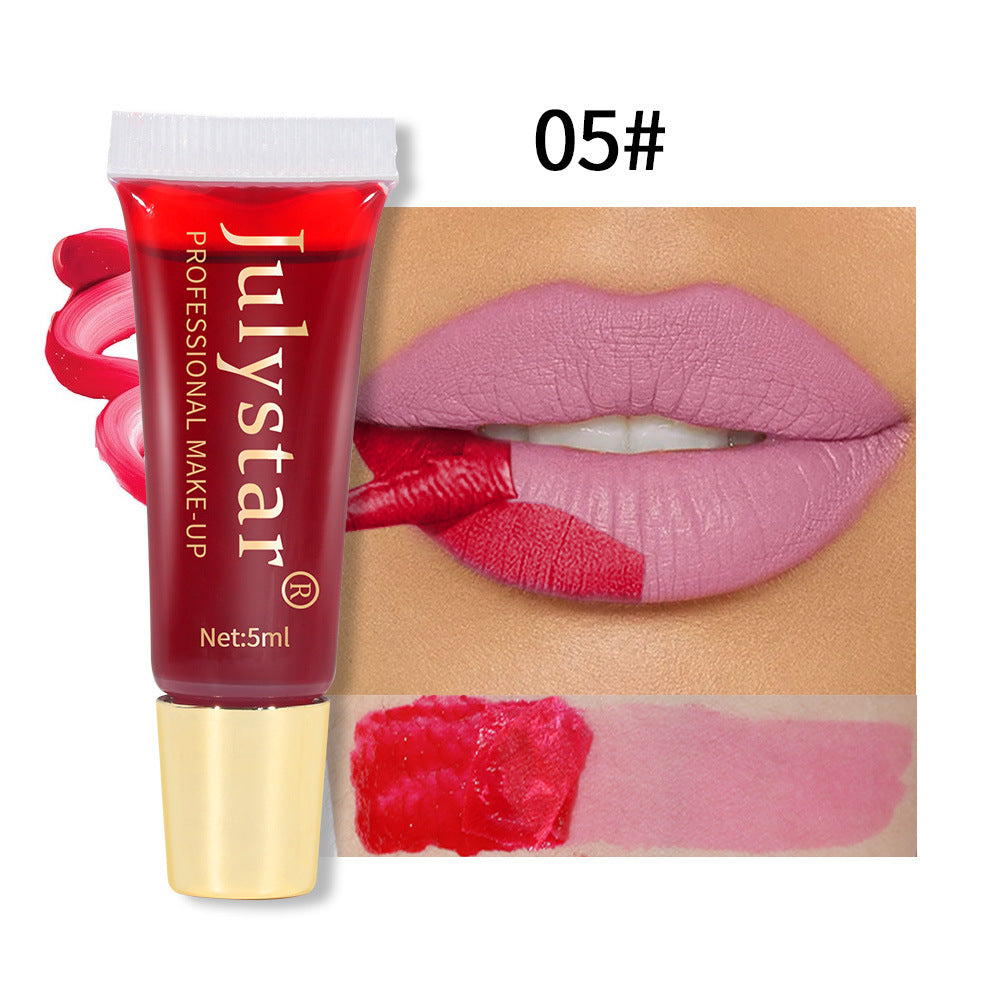 Tear And Pull Lip Lacquer Matte Finish Bottom Color Dyed Lip Lipstick