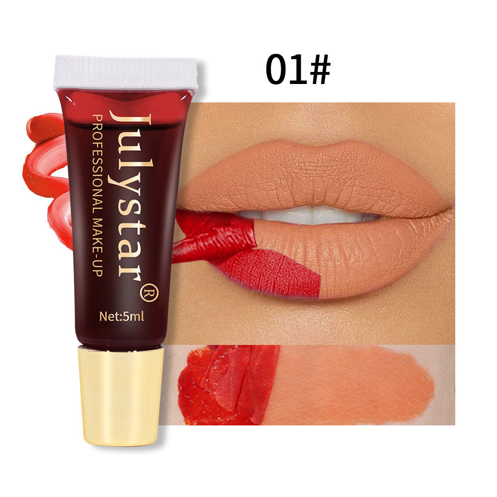 Tear And Pull Lip Lacquer Matte Finish Bottom Color Dyed Lip Lipstick