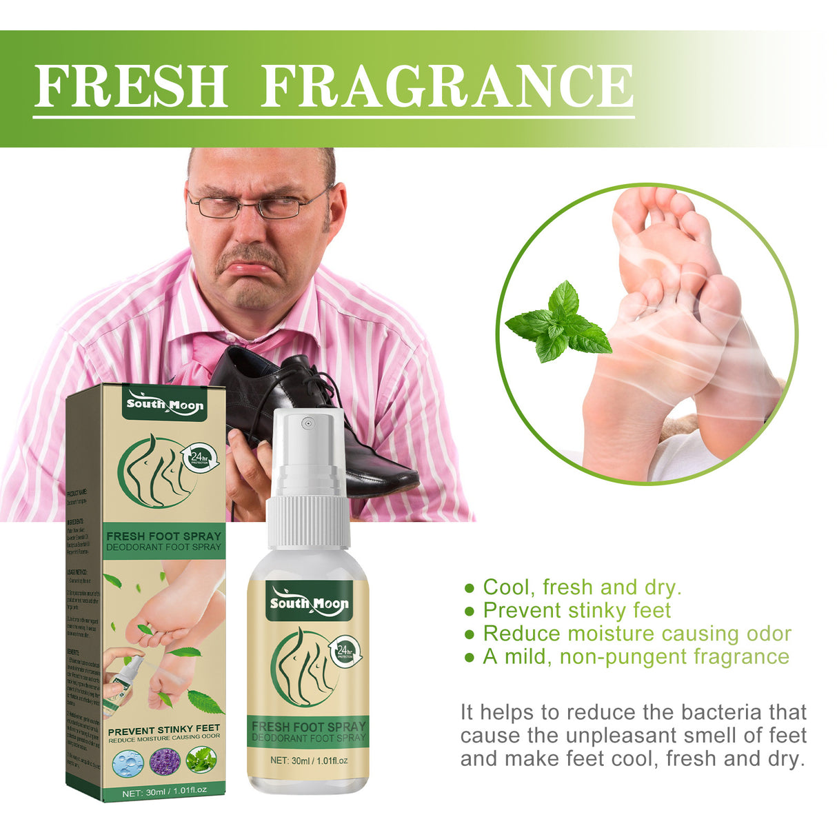 Deodorant Foot Spray Feet Dry Peeling