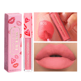 12-color Single Sexy Red Lip Matte Lip Gloss Not Easy To Makeup Matte Surface Lip Gloss