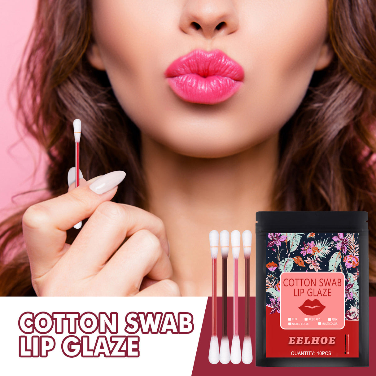 Moisturizing Non Stick Cup Portable Cotton Swab Lipstick