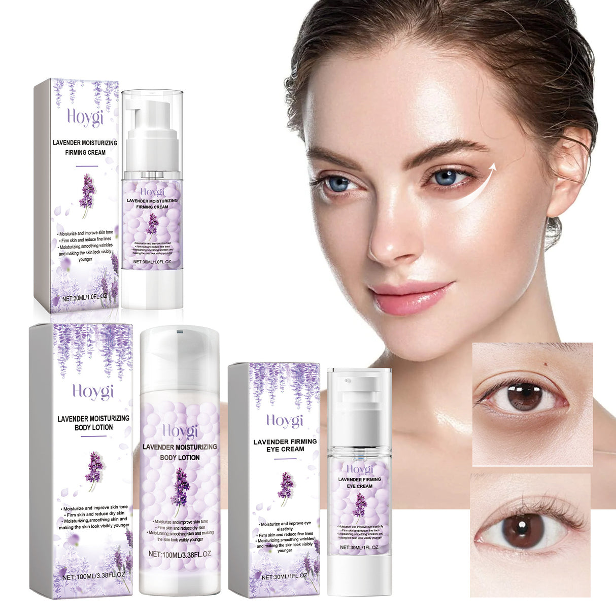 Lavender Skin Care Facial Eye Moisturizer Anti-wrinkle Body Lotion