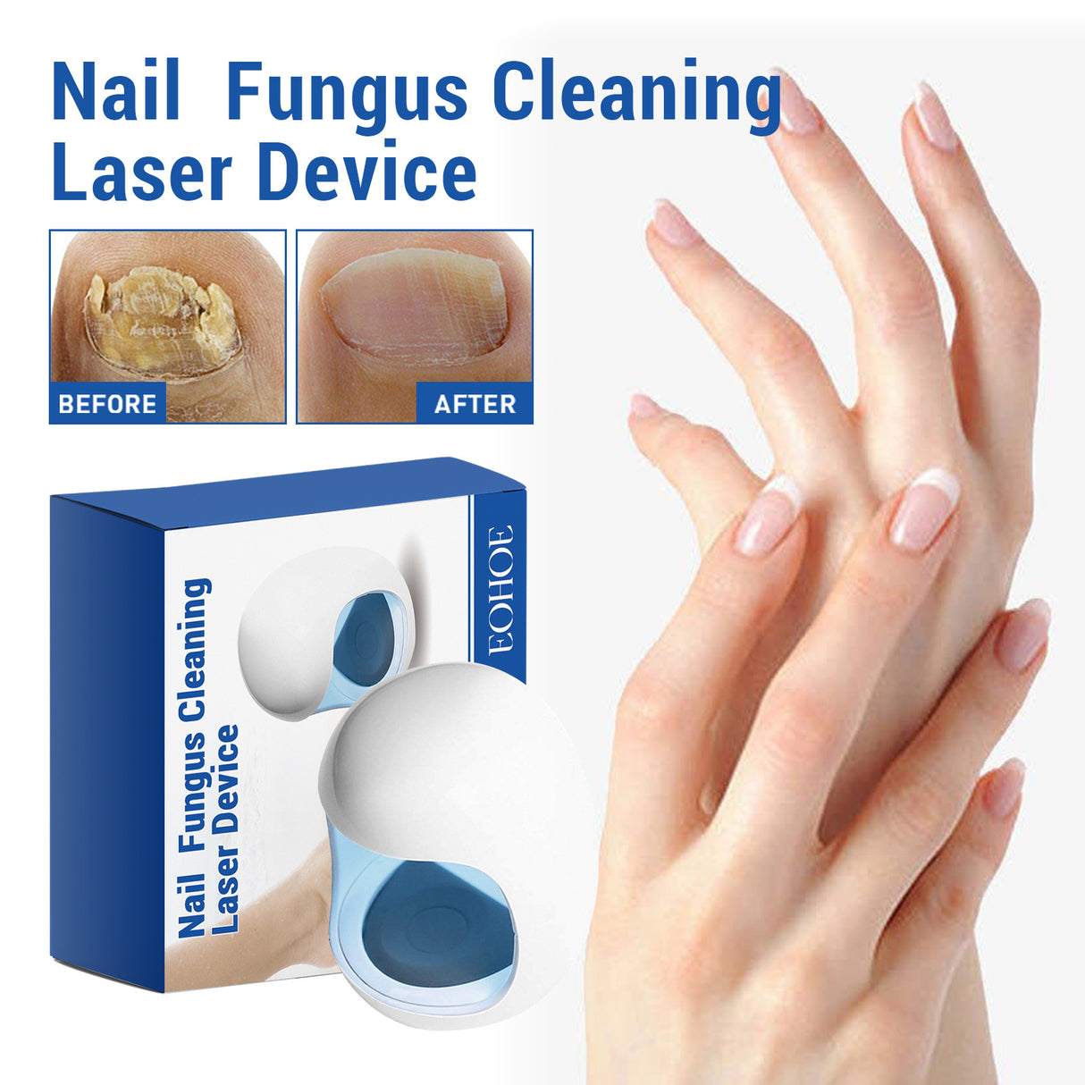 Nail Care Phototherapy Device Gentle Cleaning