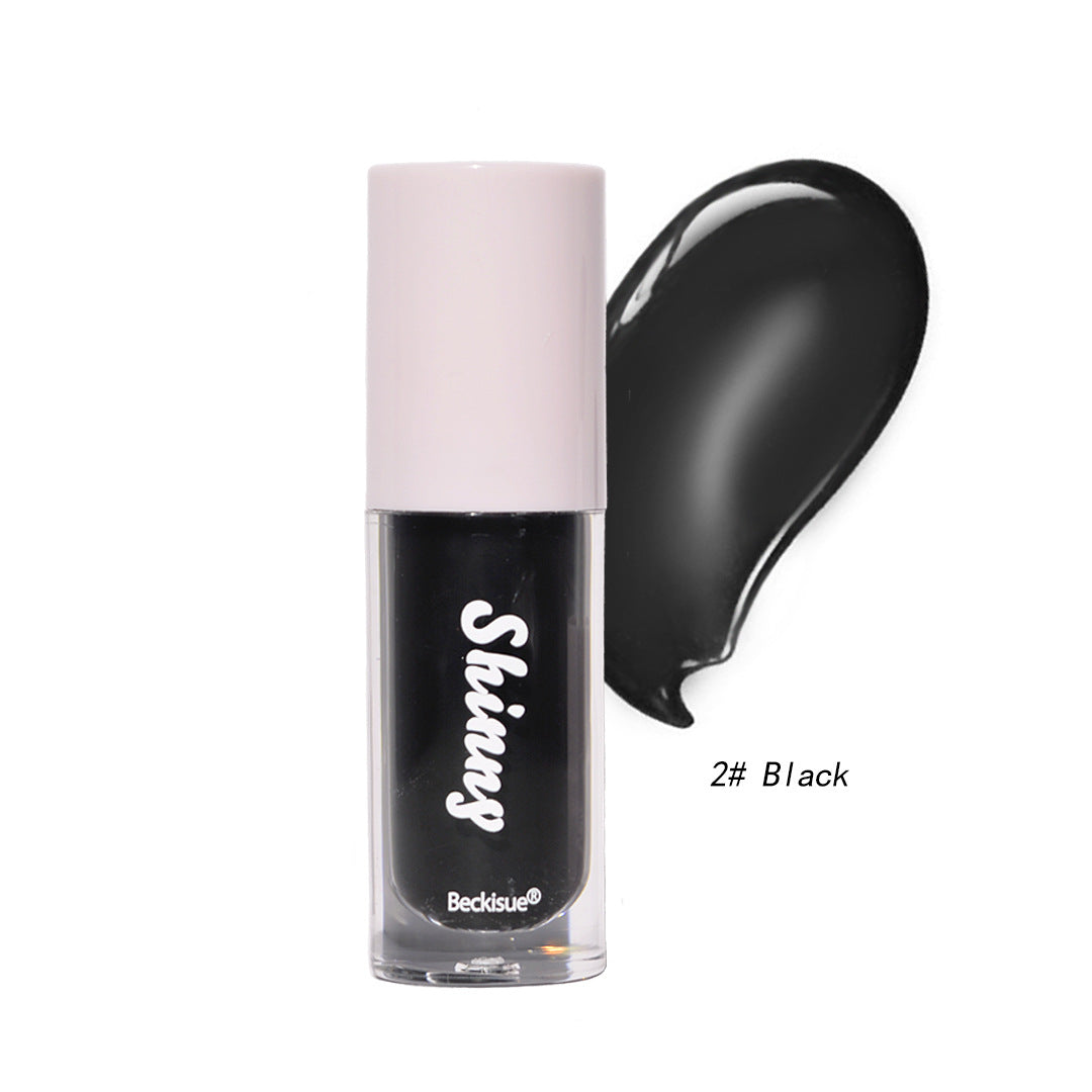 Translucent Black Lip Gloss Water Light Mirror Highlight Lipstick