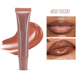 Glossy Lip Glaze Waterproof Long Lasting Lip Gloss Glossy Mirror Tea Red Liquid Lipstick Doodle Lip Korean Makeup