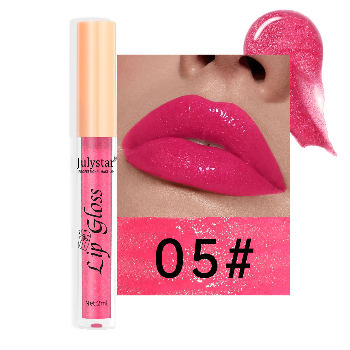 Makeup Lip 8-color Pearlescent Lip Gloss European And American Lip And Cheek Dual-use Lipstick Easy To Color No Stain On Cup