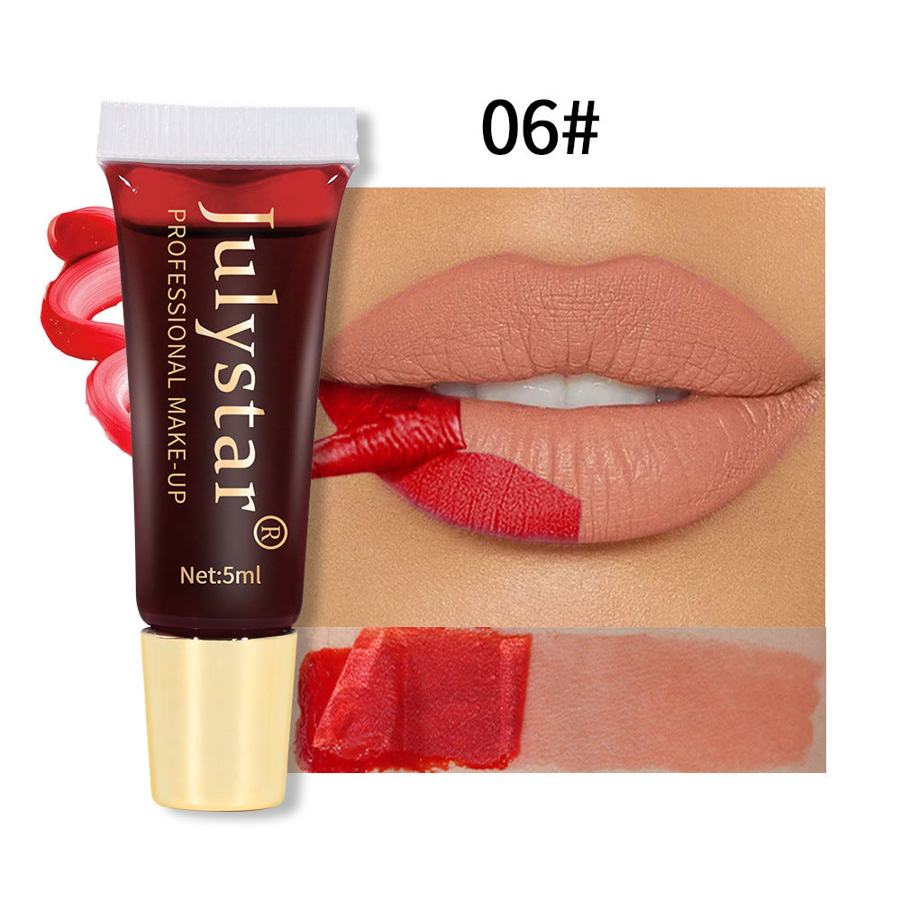 Tear And Pull Lip Lacquer Matte Finish Bottom Color Dyed Lip Lipstick