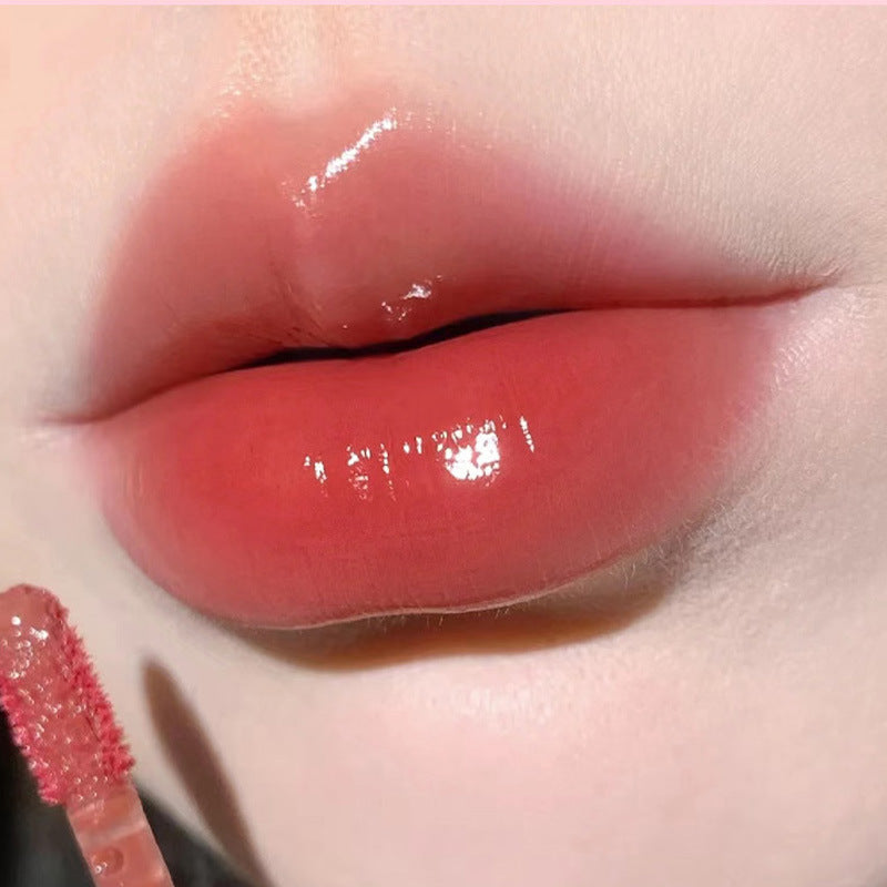 Water Light Transparent Mirror Lip Lacquer No Stain On Cup Pure Water Jelly Glass Lip