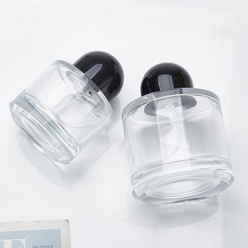 Short Cylindrical Perfume Glass Spray Bottle