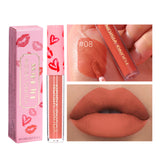 12-color Single Sexy Red Lip Matte Lip Gloss Not Easy To Makeup Matte Surface Lip Gloss