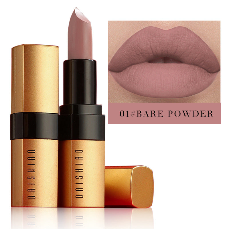 Lipstick Gold Tube Matte Nonstick Cup Waterproof