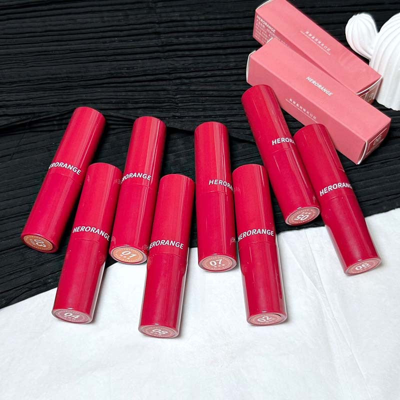 HERORANGE High Sweet Shimmer Lipstick Lip Glaze Natural No Stain On Cup