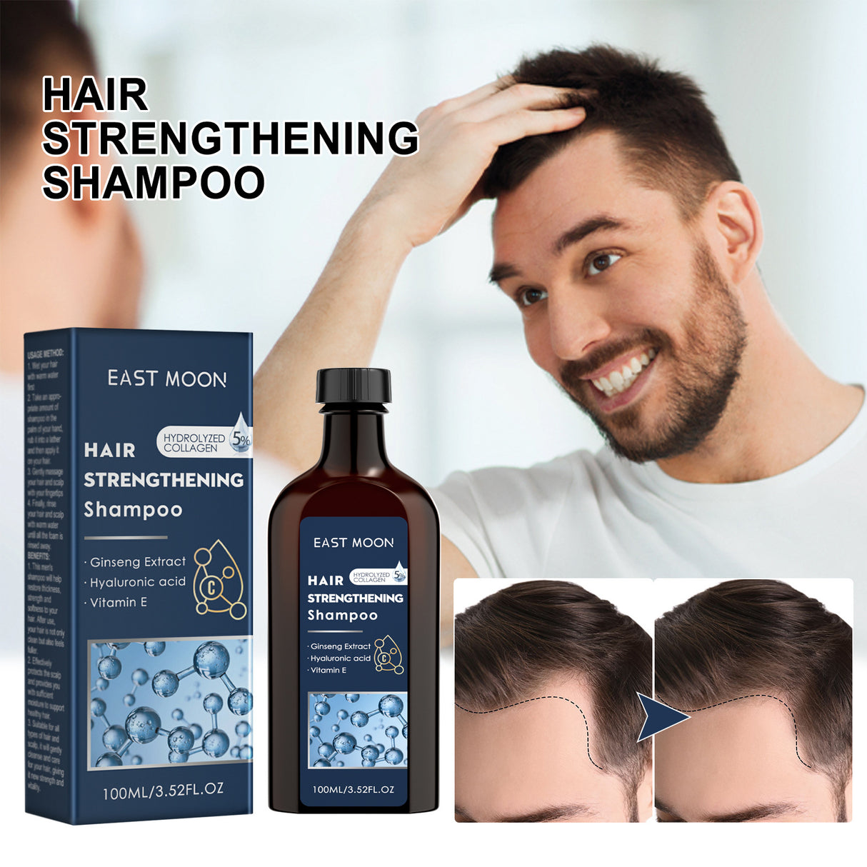 Men's Shampoo Deep Cleansing And Moisturizing Hair Roots