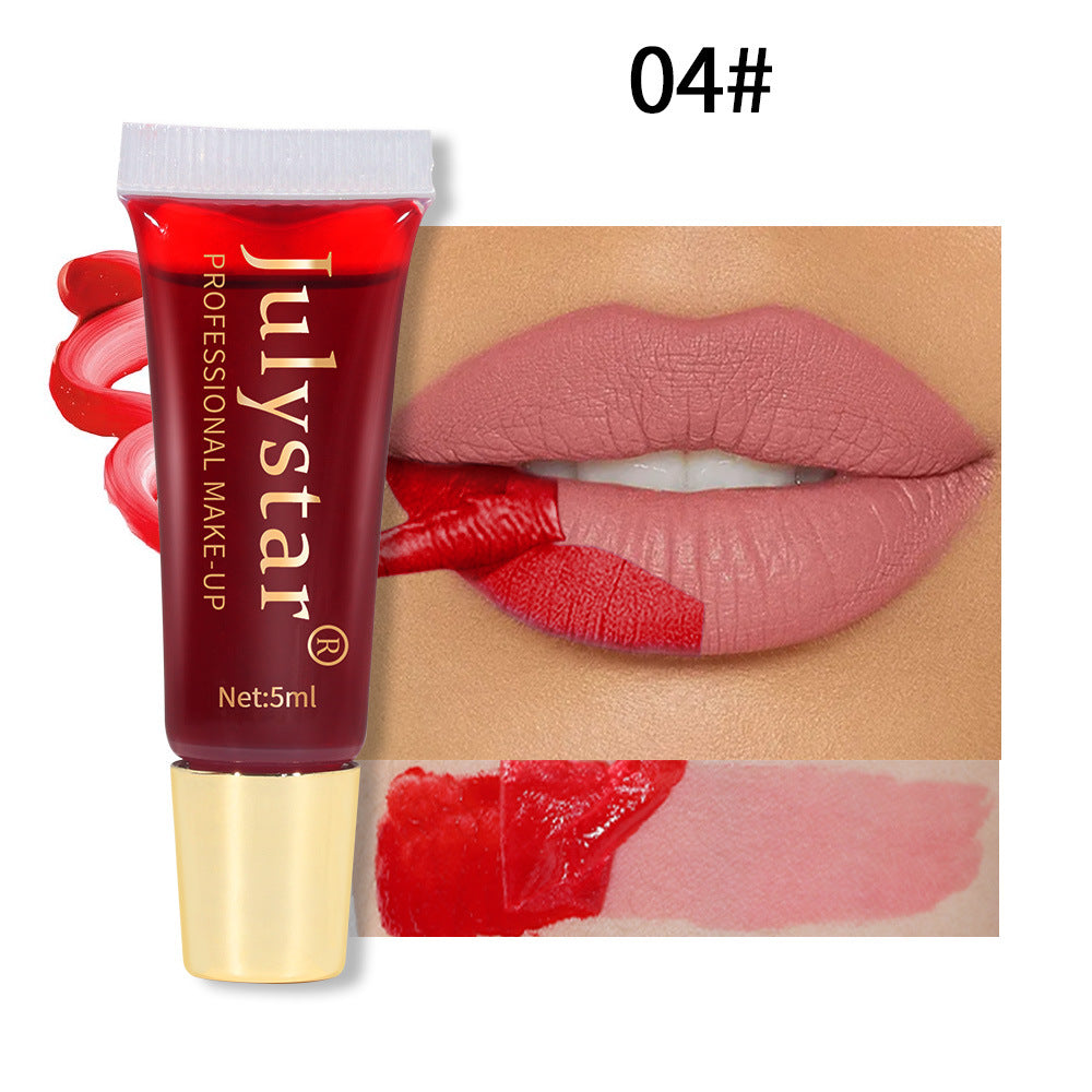 Tear And Pull Lip Lacquer Matte Finish Bottom Color Dyed Lip Lipstick