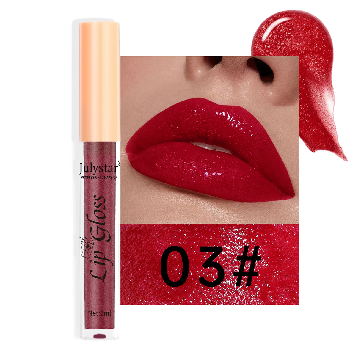 Makeup Lip 8-color Pearlescent Lip Gloss European And American Lip And Cheek Dual-use Lipstick Easy To Color No Stain On Cup