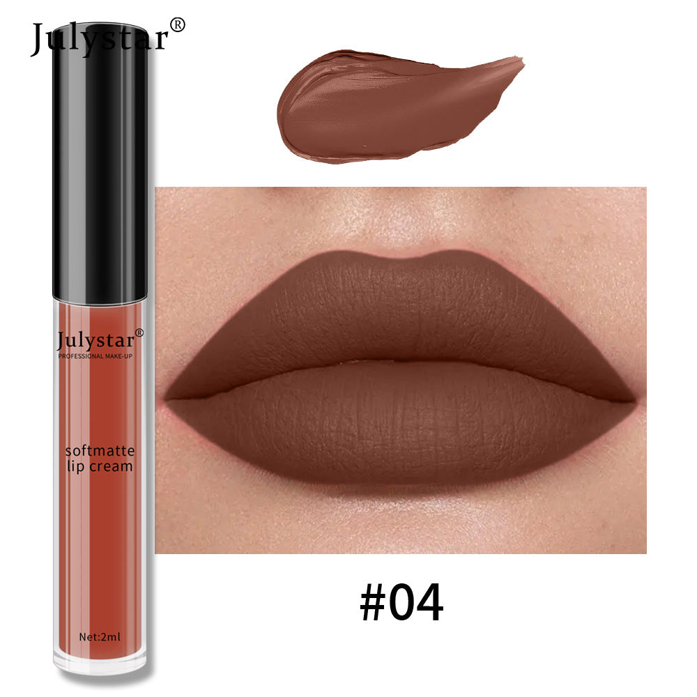 Water Mist Matte Liquid Lipstick Female Christmas Makeup Nourishing Long-lasting No Stain On Cup