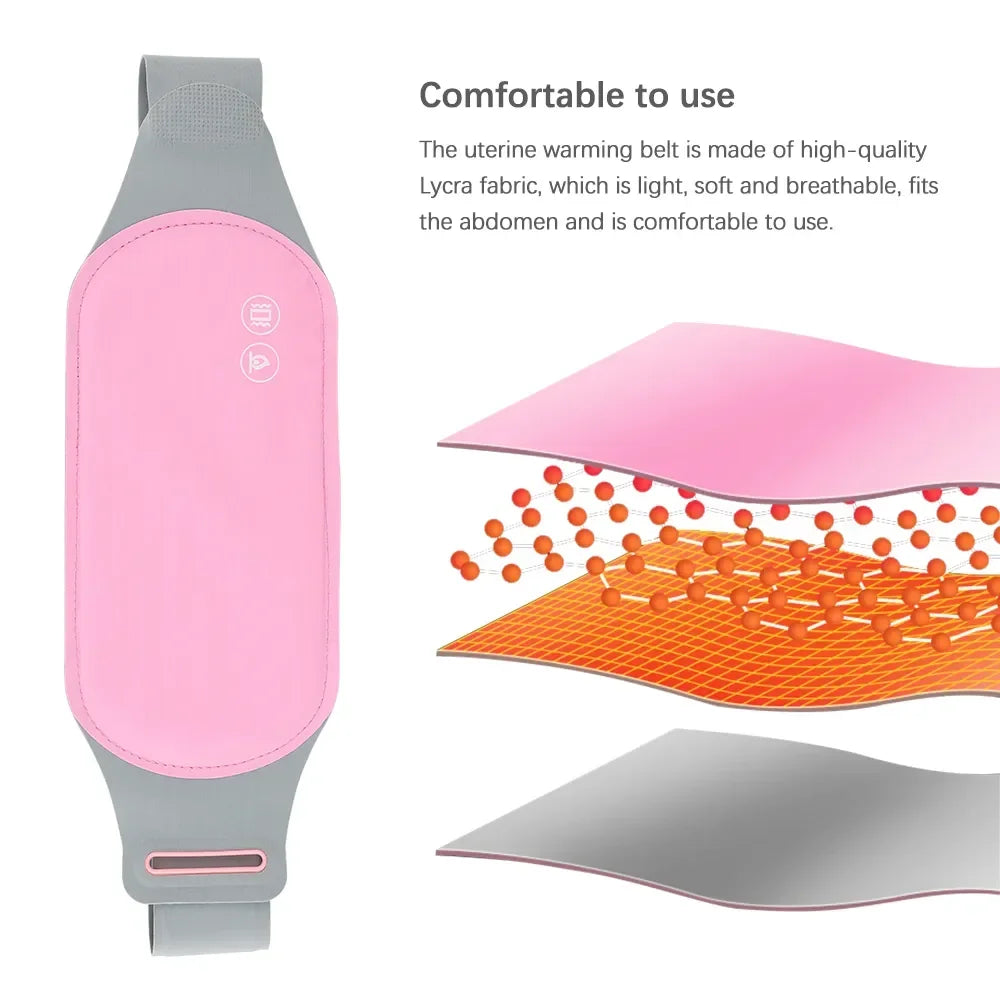 Menstrual Heating Portable Heating Massager Belt Abdominal Waist Belt Relieve Period Uterus Cold Dysmenorrhea Relieving Belt