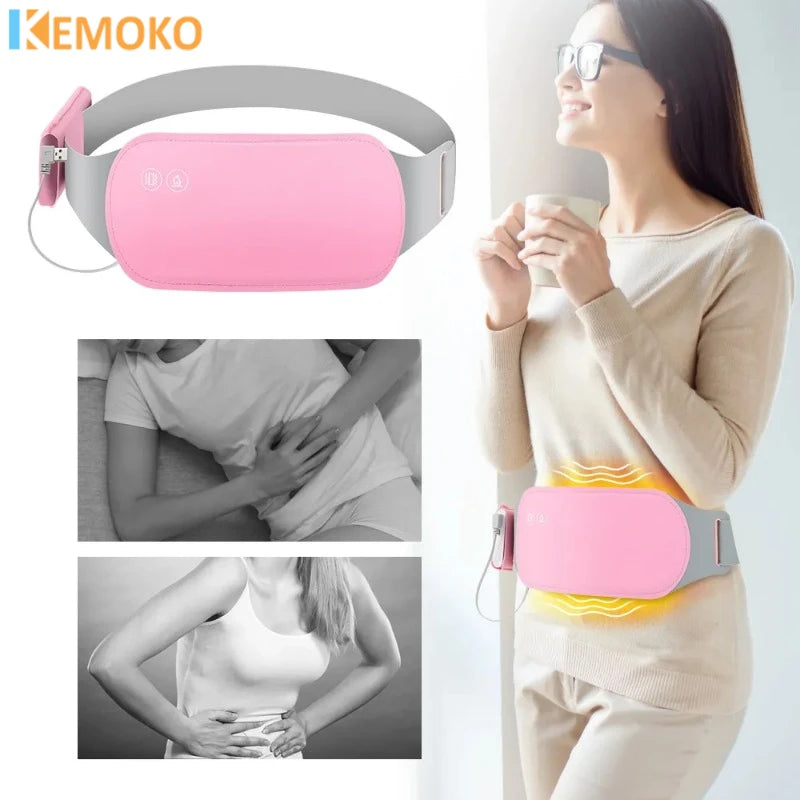 Menstrual Heating Portable Heating Massager Belt Abdominal Waist Belt Relieve Period Uterus Cold Dysmenorrhea Relieving Belt