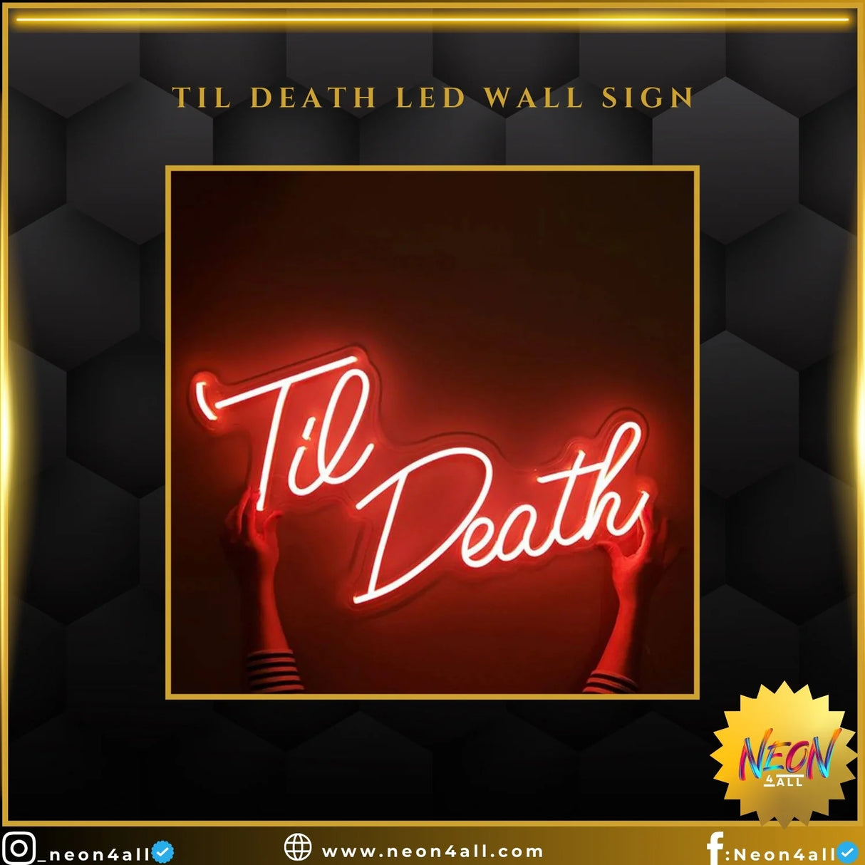 Til Death LED Wall Sign