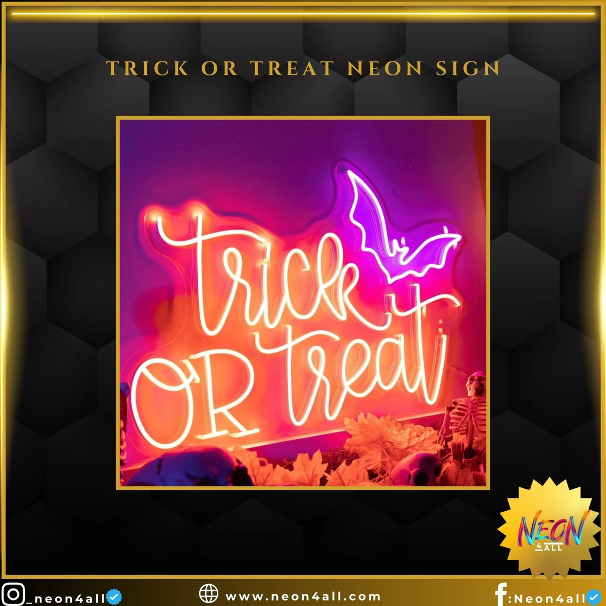 Trick or Treat neon sign