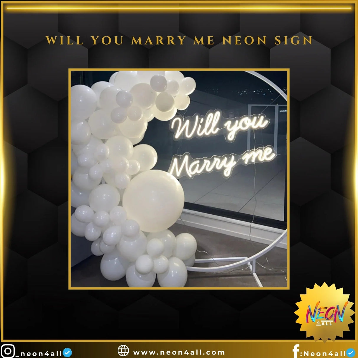 Will You Marry Me Neon Sign