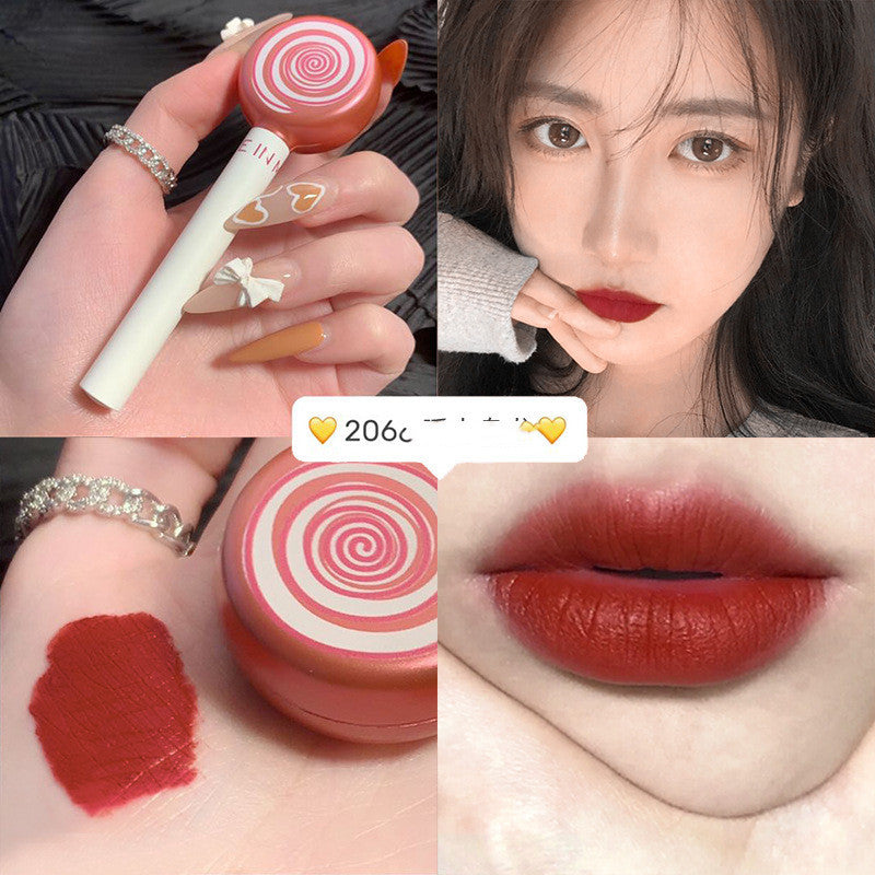 Lollipop Mousse Lip Mud Matte  Glaze Matte Velvet Lipstick Student Style