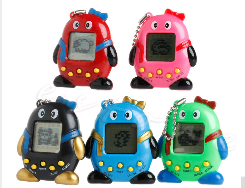 Q Penguin Electronic Pet Game Console Mini Game Handheld Game Console