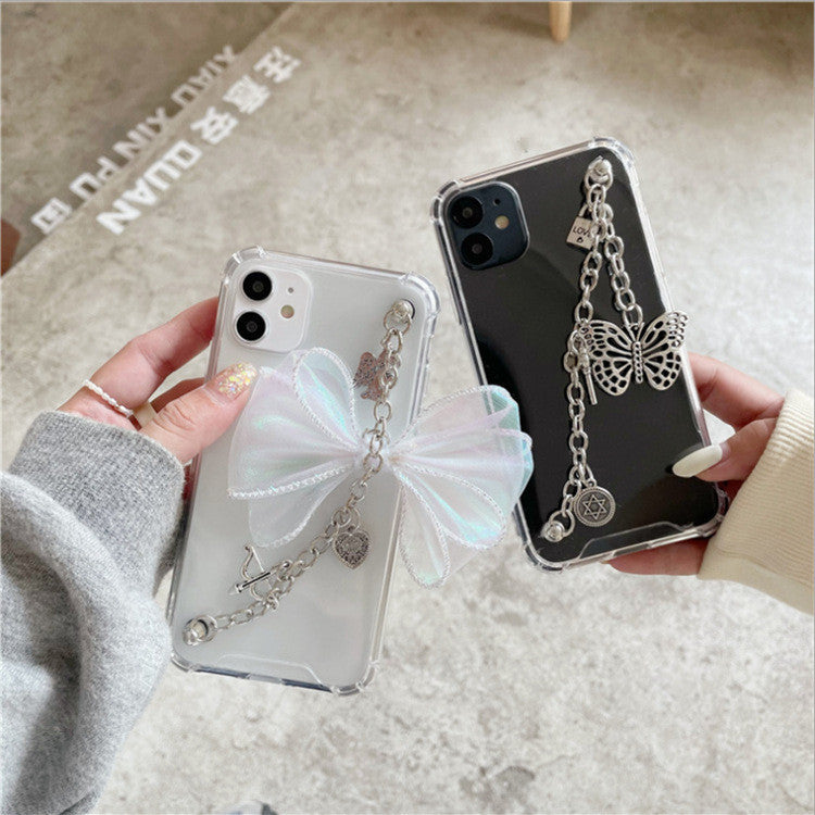 Laser Butterfly Chain Phone Case Cover