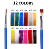 Fit Colors 12 Colors Face Paint Water Soluble Human Body Paints Halloween Masquerade Makeup Palette Brush