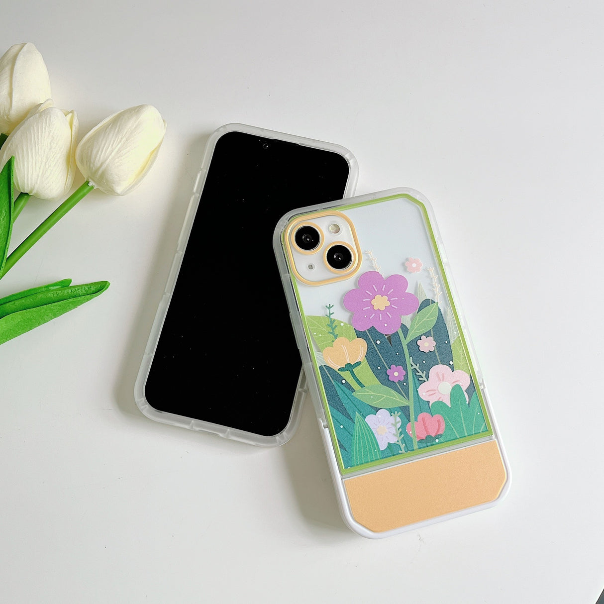 Purple Flowers Phone Case Protective Cover