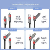 Keychain Four-in-one 60W Fast Charge Portable Short Data Cable