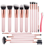 16 Makeup Brushes Suit Portable For Beginners